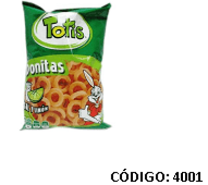 Escoger código. Totis donitas chile y limón, Totis donitas sal y limon Y Totis queso